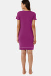 Amante Cotton Loungewear Dress - Magenta Purple — thumbnail 3